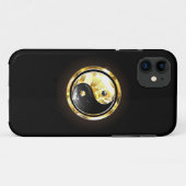 Coques Case-Mate iPhone Yin Yang or sur noir (Dos (Horizontal))