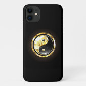 Coques Case-Mate iPhone Yin Yang or sur noir (Dos)