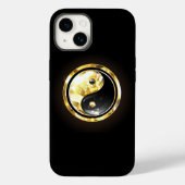 Coques Case-Mate iPhone Yin Yang or sur noir (Verso)