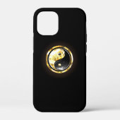 Coques Case-Mate iPhone Yin Yang or sur noir (Verso)