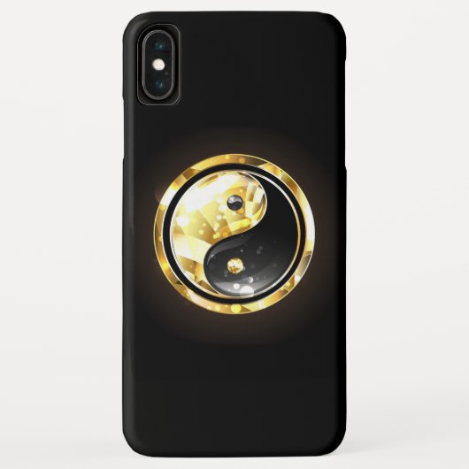 Coques Case-Mate iPhone Yin Yang or sur noir (Dos)