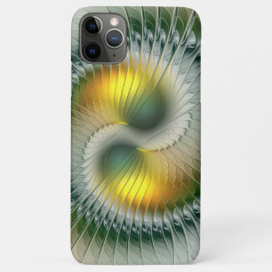 Case-Mate iPhone Case Yin Yang Vert Jaune Abstrait coloré Fractal