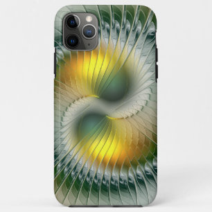 Case-Mate iPhone Case Yin Yang Vert Jaune Abstrait coloré Fractal