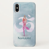 Coques Case-Mate iPhone YOGA Instructeur d'aquarelle méditation Pose Om SI (Dos)