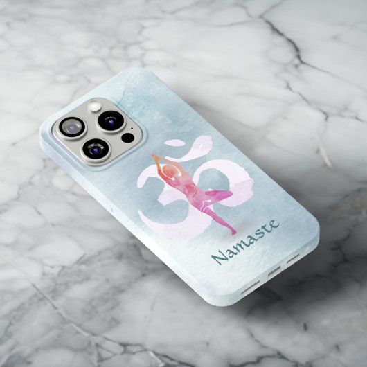 Coques Case-Mate iPhone YOGA Instructeur d'aquarelle méditation Pose Om SI