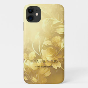 Case-Mate iPhone Case Yoga or fleurs nom personnalisé