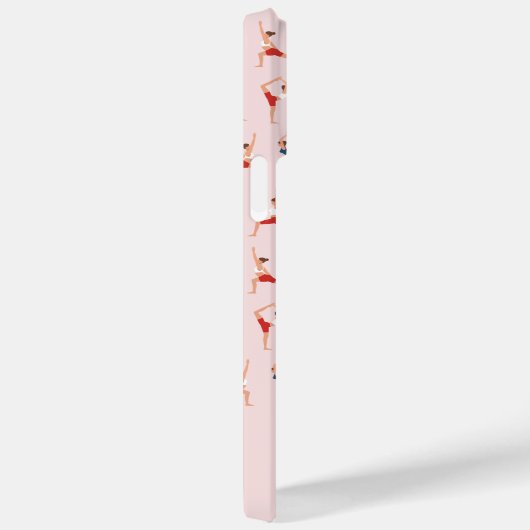 Coques Case-Mate iPhone Yoga Poses amusant & Rose mignon Personnalisé (Verso / Droite)