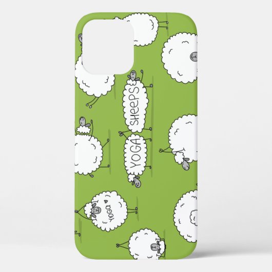 Coques Case-Mate iPhone Yoga Sheep : Whimsical Sketch Fun. (Verso)