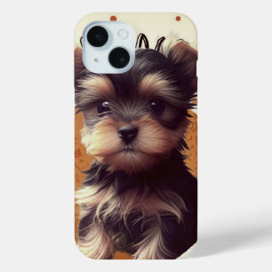 Coque Pour iPhone 15 Yorkie, Chiot, animal de compagnie