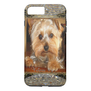 Coque iPhone 7 Plus Yorkies aimant ou insèrent votre propre photo