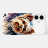 Coques Case-Mate iPhone Yorkshire Terrier Aquarelle (Verso (horizontal))