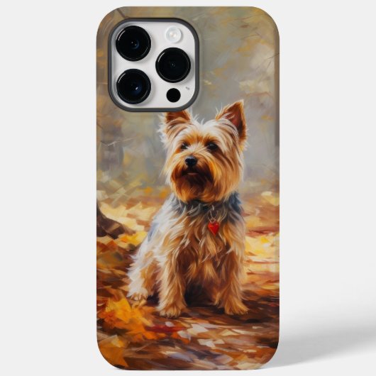Coques Case-Mate iPhone Yorkshire Terrier en automne Leaves automne Inspir (Verso)