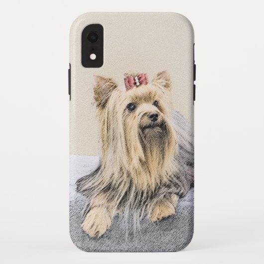 Coques Case-Mate iPhone Yorkshire Terrier Peinture - Cute Original Chien A (Dos)