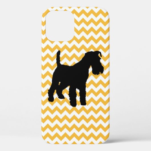 Coques Case-Mate iPhone You Choose Orange ou Blue Chevron With Schnauzer C (Verso)