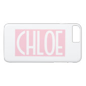 Coques Case-Mate iPhone Your | Bold White Text on Light Pink (Dos (Horizontal))