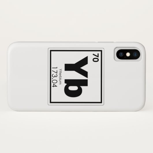 Coques Case-Mate iPhone Ytterbium symbole d'élément chimique forme chimiqu (Dos (Horizontal))