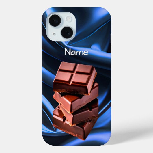 Coques Case-Mate iPhone Yummy Chocolate Carrés (Verso)
