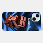 Coques Case-Mate iPhone Yummy Chocolate Carrés (Verso (horizontal))