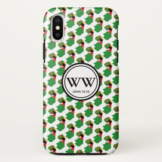 Coques Case-Mate iPhone ZAMBIE Monogramme Abondant Écriture de vie John 10 (Dos)
