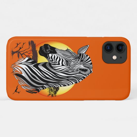 Coques Case-Mate iPhone Zebra African Savanna Wild Animal (Dos (Horizontal))