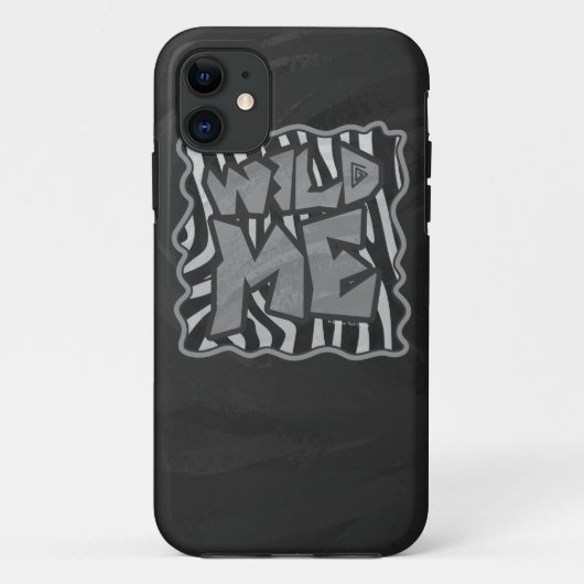 Coques Case-Mate iPhone Zebra Black and Light Grey Wild Me (Dos)