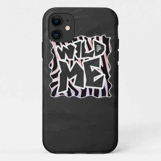 Coques Case-Mate iPhone Zebra Black and Pink Wild me (Dos)