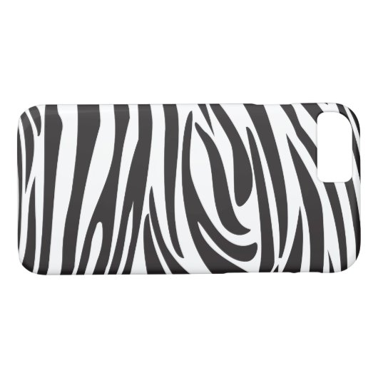 Coques Case-Mate iPhone Zebra Black and White Stripes Design tendance (Dos (Horizontal))