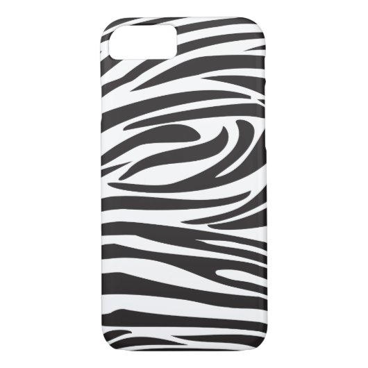 Coques Case-Mate iPhone Zebra Black and White Stripes Design tendance (Dos)