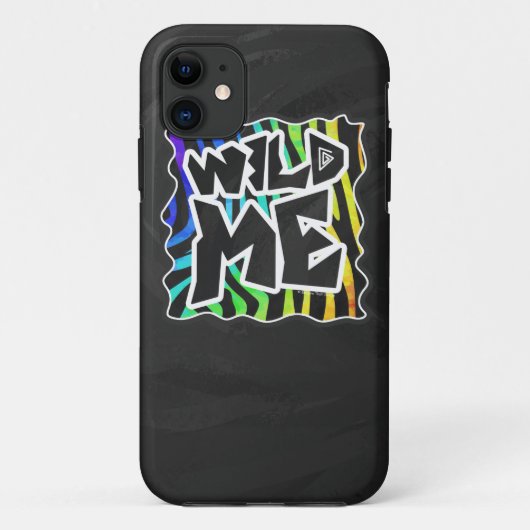 Coques Case-Mate iPhone Zebra Black et Rainbow Wild Me (Dos)