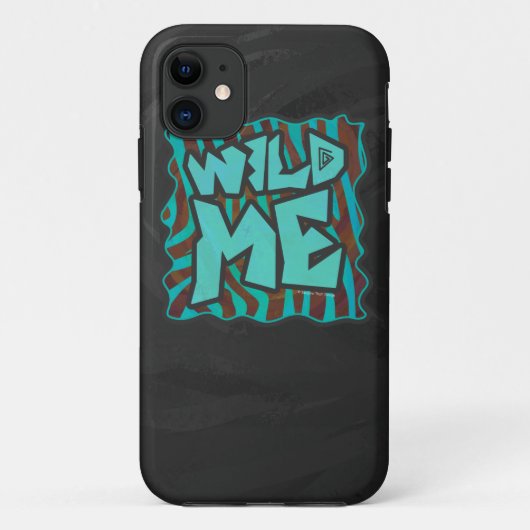 Coques Case-Mate iPhone Zebra Brown et Turquoise Wild Me Design (Dos)