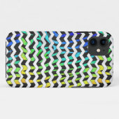 Coques Case-Mate iPhone Zebra Chevron noir et arc-en-ciel (Dos (Horizontal))