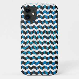 Case-Mate iPhone Case Zebra Chevron noir et bleu