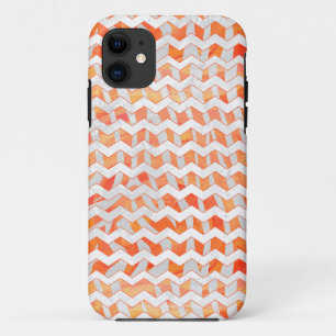 Etui iPhone Case-Mate Zebra Chevron orange et blanc