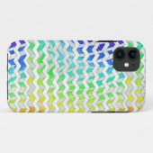 Coques Case-Mate iPhone Zebra Chevron Rainbow et White Print (Dos (Horizontal))
