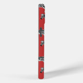 Coques Case-Mate iPhone Zebra Exotic Animal Motif Deep Red Monogram (Verso / Droite)