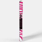 Coques Case-Mate iPhone Zebra Lovers Motif rose et noir (Verso / Droite)