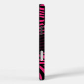 Coques Case-Mate iPhone Zebra Lovers Motif rose et noir (Verso / Droite)
