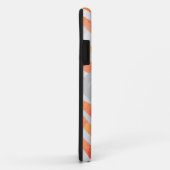 Coques Case-Mate iPhone Zebra Monogram orange et blanc (Dos/Droite)