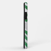 Coques Case-Mate iPhone Zebra Monogramme Vert et Blanc Impression (Dos/Droite)