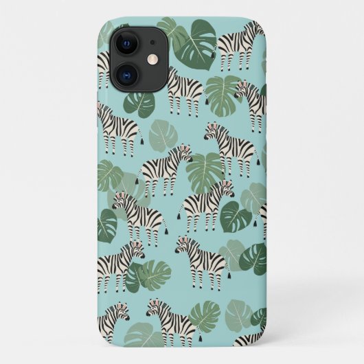 Coques Case-Mate iPhone Zebra Monstera Motif (Dos)