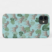 Coques Case-Mate iPhone Zebra Monstera Motif (Dos (Horizontal))