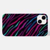 Coques Case-Mate iPhone Zebra Neon-Noir (Verso (horizontal))