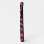 Coques Case-Mate iPhone Zebra noir et rose chaud (Dos/Gauche)