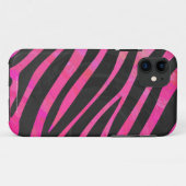 Coques Case-Mate iPhone Zebra noir et rose chaud (Dos (Horizontal))