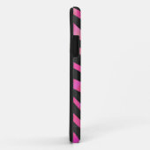 Coques Case-Mate iPhone Zebra noir et rose chaud (Dos/Droite)