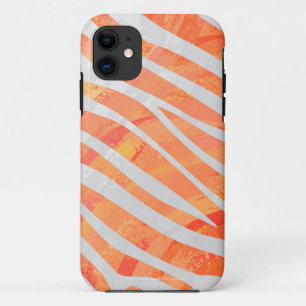 Coque Case-Mate Pour iPhone Zebra Orange and White Print