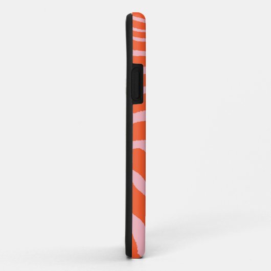 Coques Case-Mate iPhone Zebra Orange et rose (Dos/Droite)