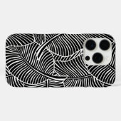 Coques Case-Mate iPhone Zebra Palm Hawaiian Tropical Noir et Blanc (Verso (horizontal))