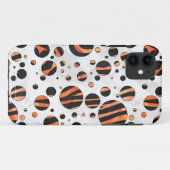 Coques Case-Mate iPhone Zebra Pois noirs et orange (Dos (Horizontal))