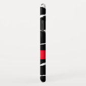 Coques Case-Mate iPhone Zebra poster de animal noir rouge (Dos/Droite)